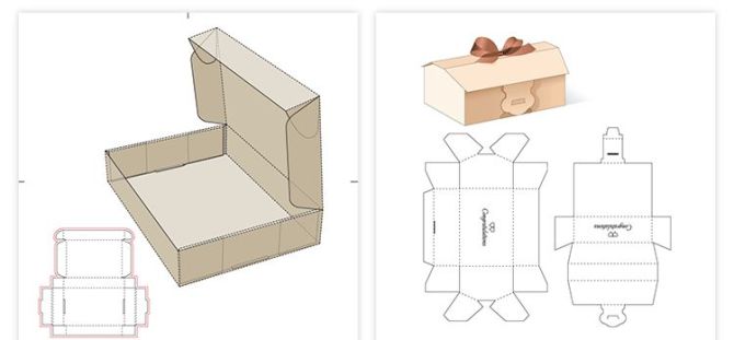 165款矢量纸盒纸箱礼盒产品包装刀版图折叠平面展开图851期