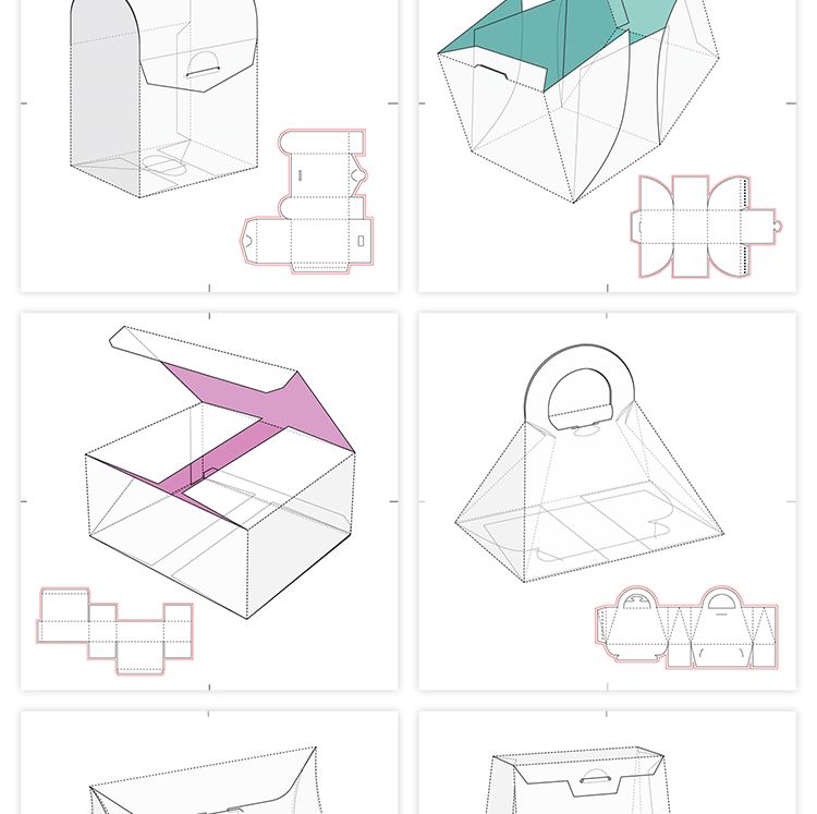 纸箱礼盒产品包装刀模图折叠平面展开图今日精选置顶bb云素材设计无忧
