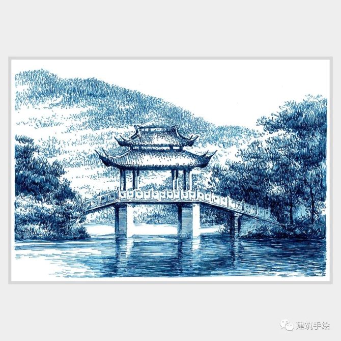 建筑师画家贺雨丰手绘作品集诗意勾留在笔端