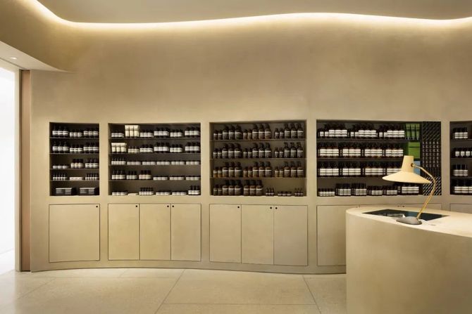 伊索(aesop)银座六店,一个如洞穴般的封闭空间_米尚丽零售设计网-商业