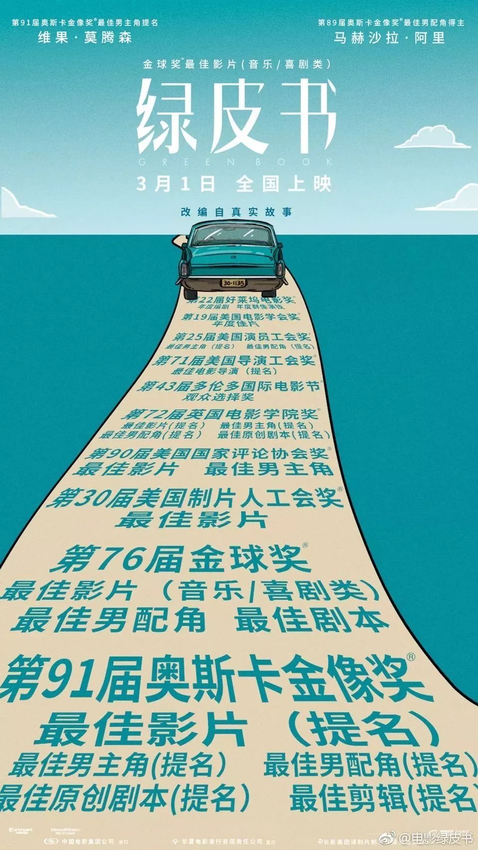 一个粗鲁的白人司机,与一位优雅的黑人钢琴家相遇,他们跟随着"绿皮书"