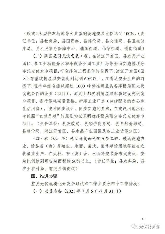 浙江浦江县发布整县推进光伏规模化开发争取试点工作方案(征求意见稿)