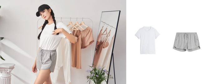 王紫璇身穿intimissimi cotton knitwear 系列cmd12o pdc12a居家的