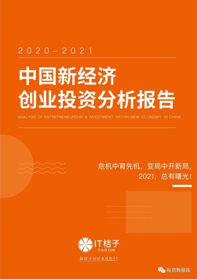 新知达人, 2020-2021中国新经济创业投资分析报告
