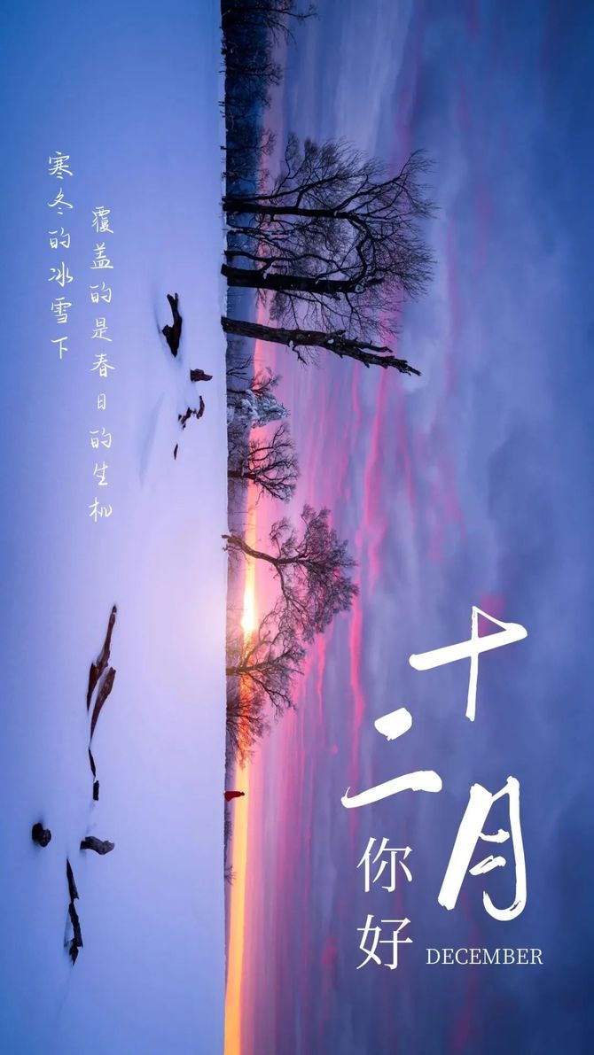 十二月你好,海报免费用