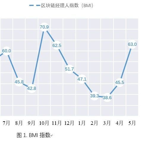 5月中国区块链经理人指数（BMI）63： 继续强筋复苏