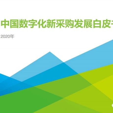 2020年中国数字化新采购发展白皮书