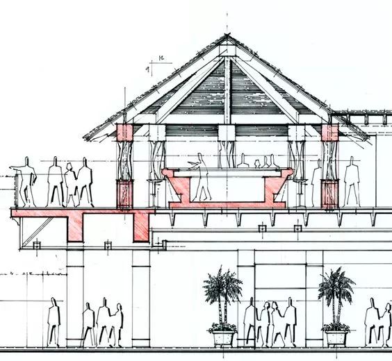 手绘建筑立面