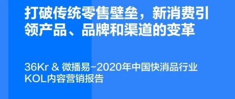 2020年中国快消品行业KOL内容营销报告