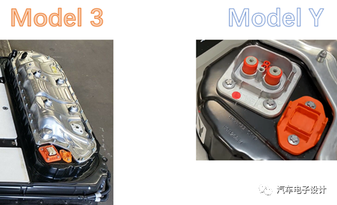 新知达人, Model Y 和Model 3的电池系统差异
