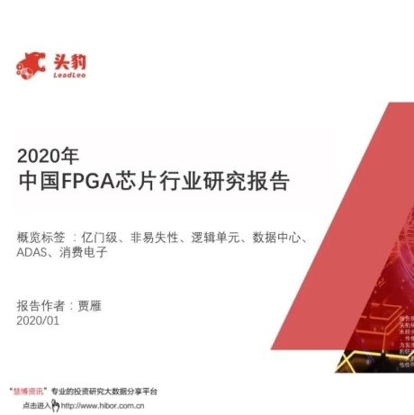 2020年中国FPGA芯片行业研究报告