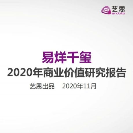 2020年易烊千玺商业价值研究报告