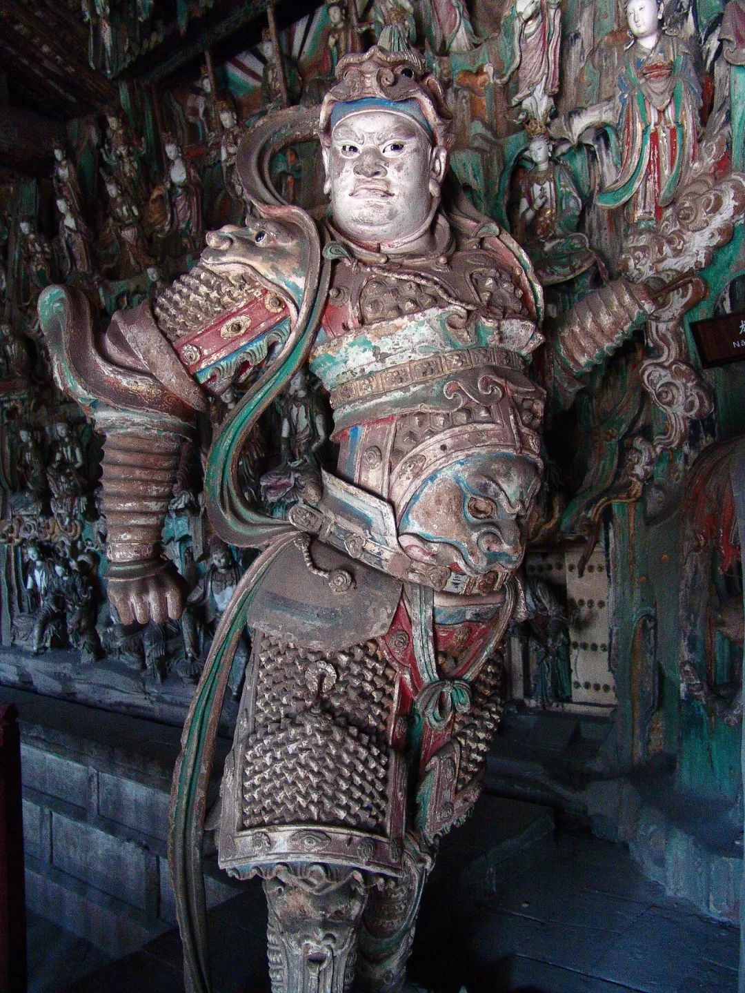 韦陀像(2005年拍摄)大匠运斤天王殿与千佛殿可以说是双林寺里的彩塑