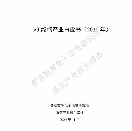 2020年5g终端产业白皮书-赛迪