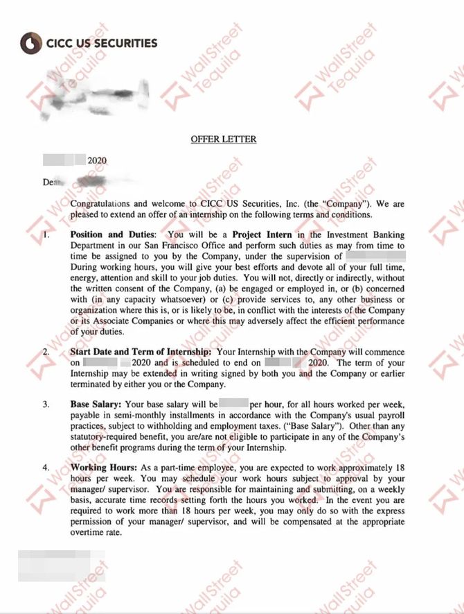 WST Career, 申请进度 | 美国学生斩获中金公司旧金山暑期实习Offer