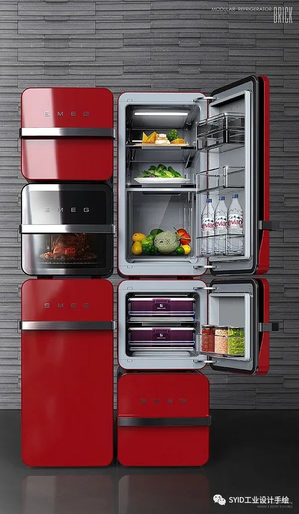 考研素材冰箱产品设计一工业设计产品造型素材积累