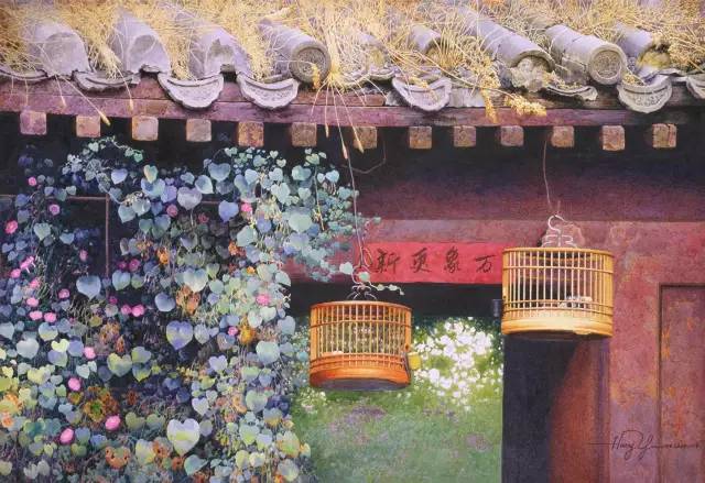 水彩画中的老北京韵味_建筑手绘-商业新知
