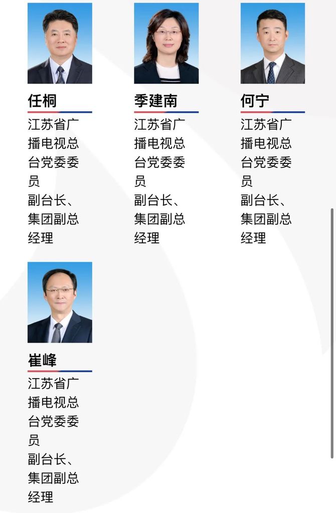 新知达人, 江苏广电总台最新人事任免