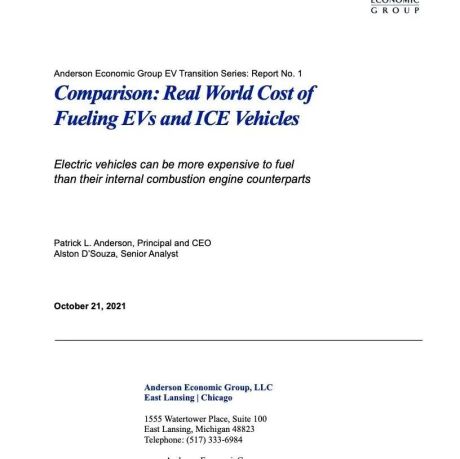 比较：电动汽车和内燃机车的真实世界成本报告