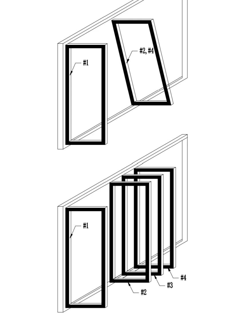 六扇折叠门安装示意图图片