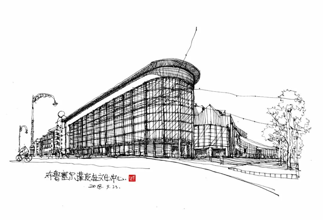 建筑手绘临摹画稿-现代建筑篇