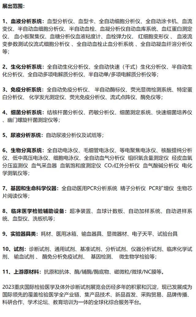 新知达人, 2023重庆IVD分子诊断检测生物芯片医药工程装备展会