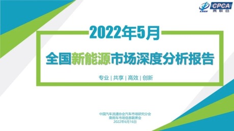 2022年5月份全国新能源市场深度分析报告