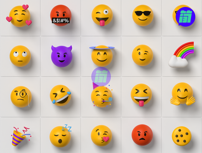 全球知名的符号—3d emoji表情符号