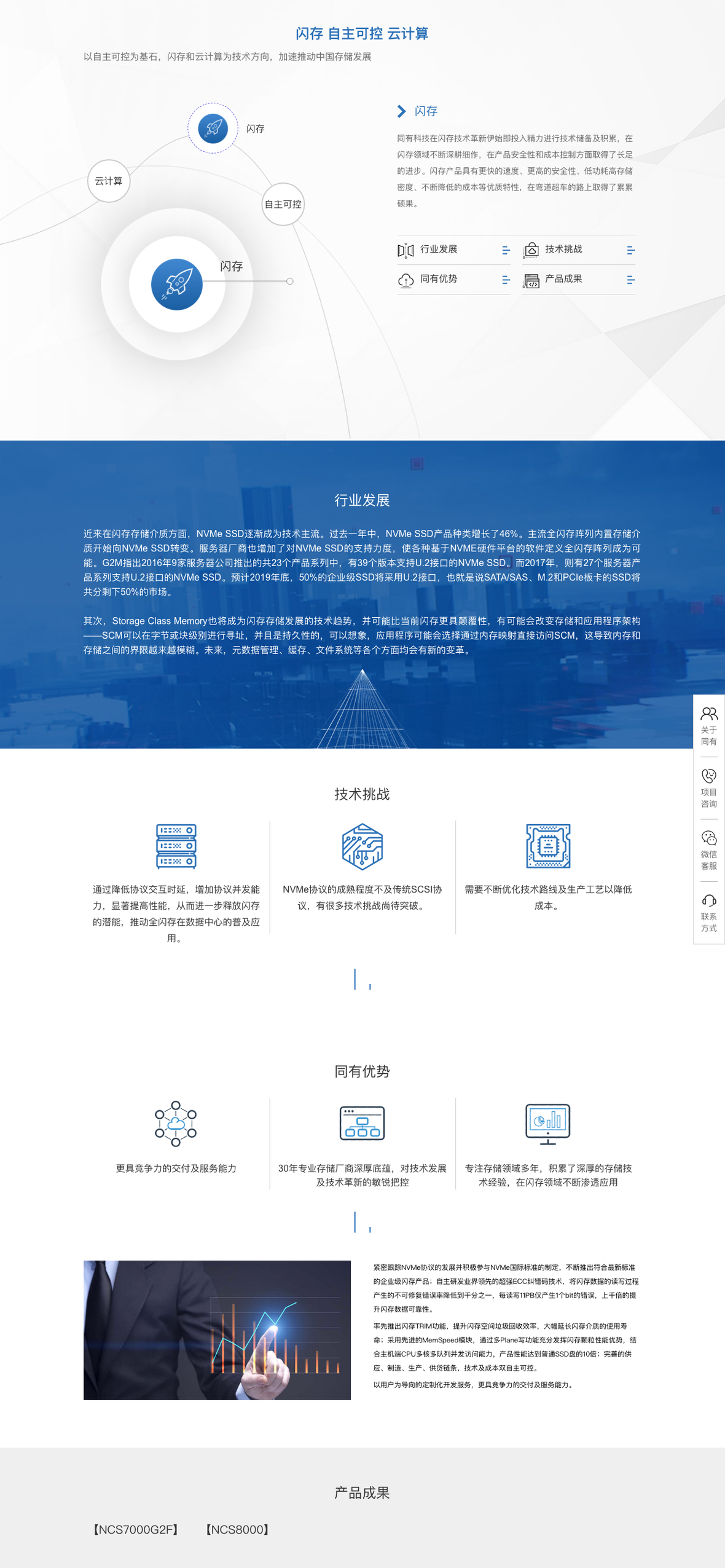 企服商城, 闪存,同有