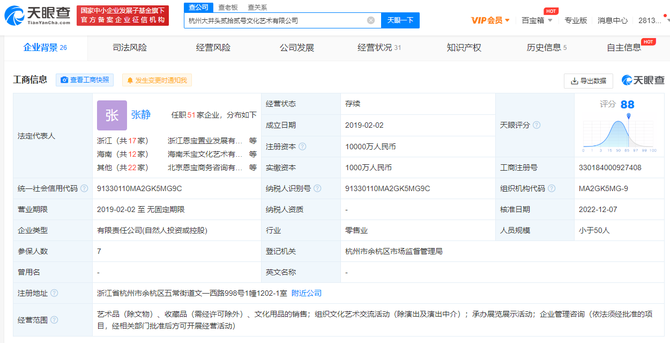 新知达人, 马云持股文化艺术公司增资至1亿