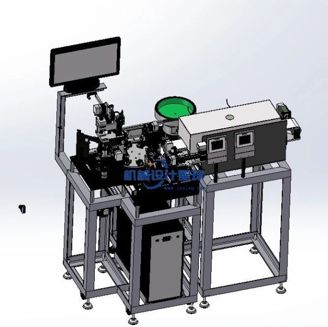 全自动电感器的组装焊接点胶机 3D图纸 非标设备 自动化设备