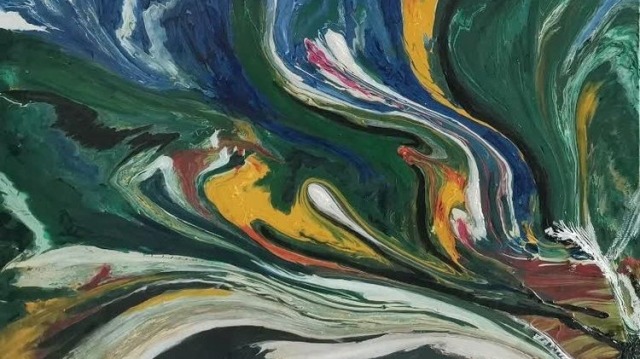 抽象画《海岸的梵高》——著名油画大师李洪涛