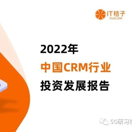2022年中国CRM行业投资发展报告
