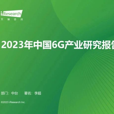 2023年中国6G产业研究报告