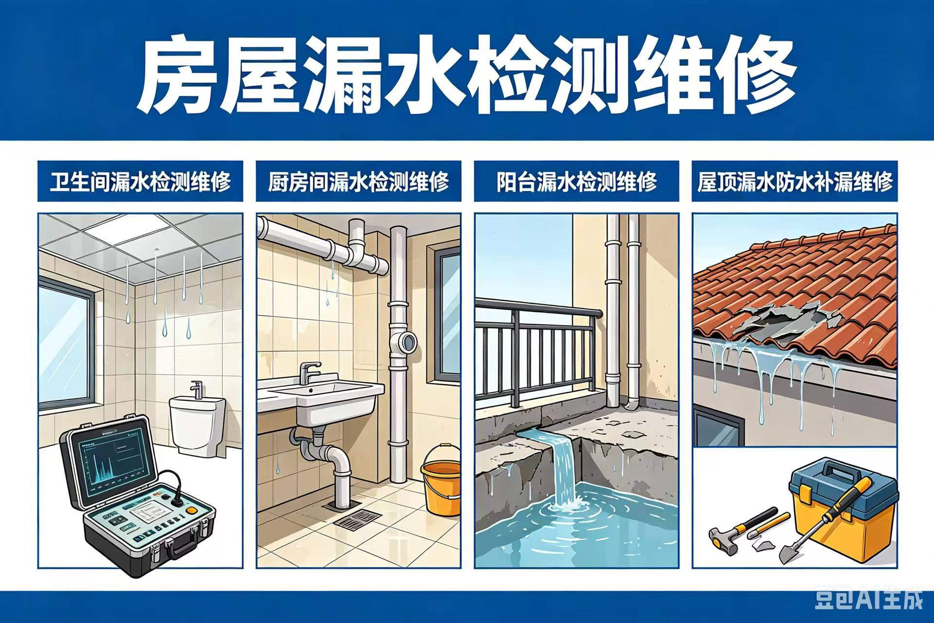 海口漏水检测正规公司盘点(2026新)本地优选防水补漏师傅