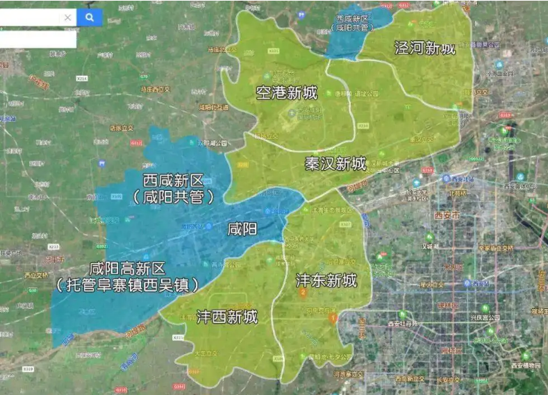 西咸新区地图全图图片