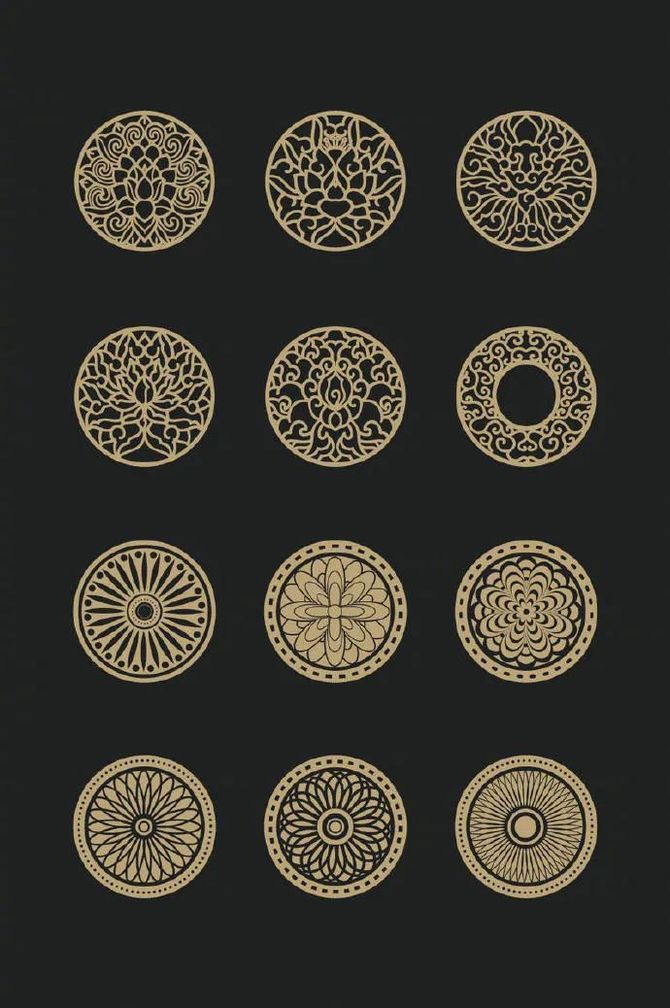 干货中国传统花纹图案素材