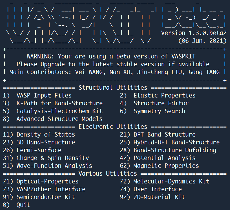 VASPKIT 1.3.0最新内测版更新_学术之友-商业新知