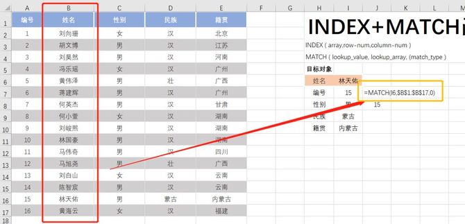 Excel高效应用, 【Excel函数教程】Index+Match函数组合应用详解