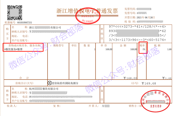 業務員拿回來報銷的餐飲發票怎麼什麼樣的稅率都有