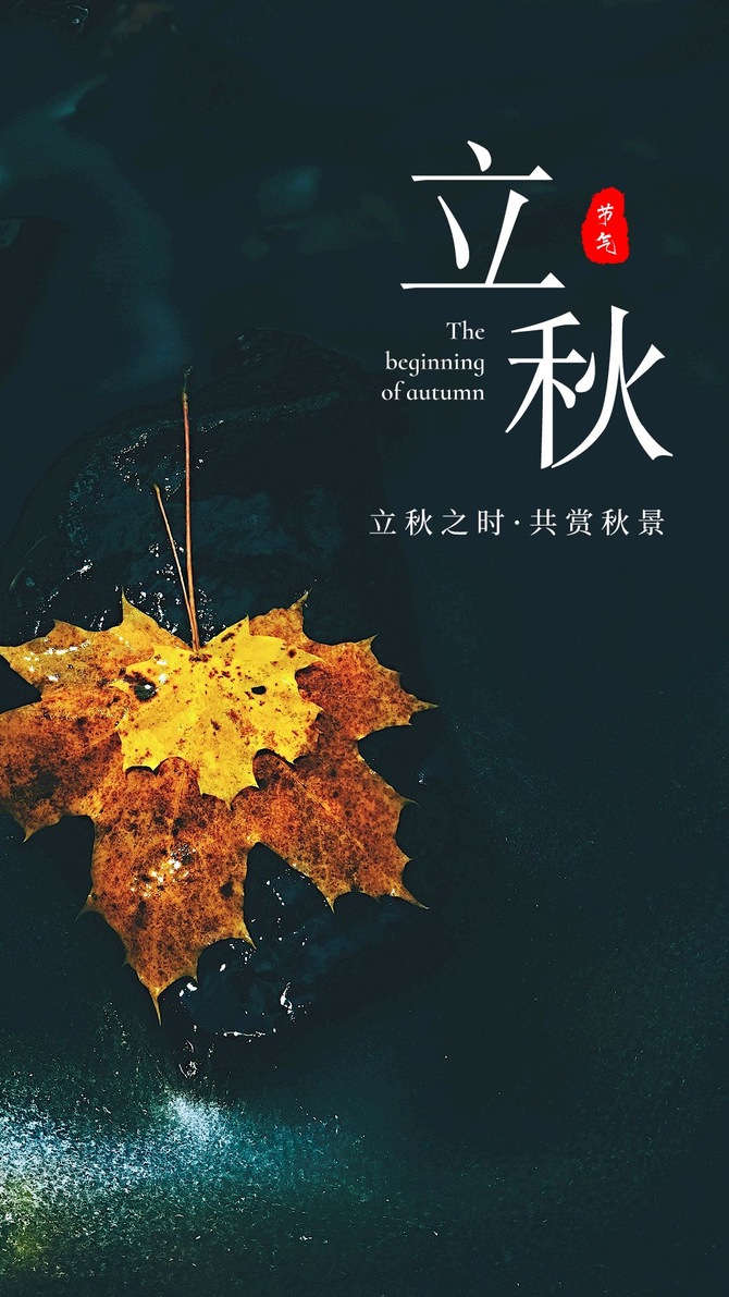 立秋那些优美的文案和品牌海报