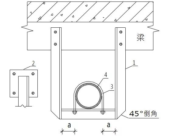 暖气管支架制作详图图片