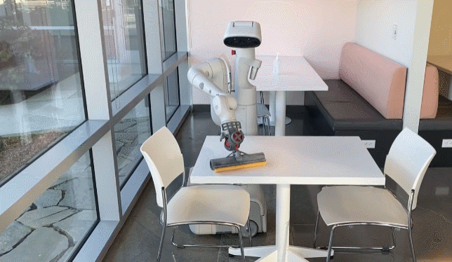 自动擦桌子机器人图片