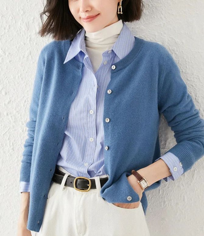 万能百搭的针织小开衫,不到60元穿出大牌范儿