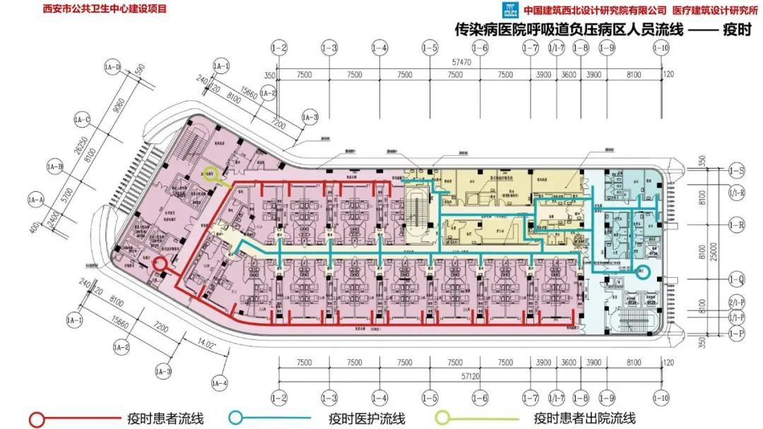 傳染病醫院負壓病房放大圖