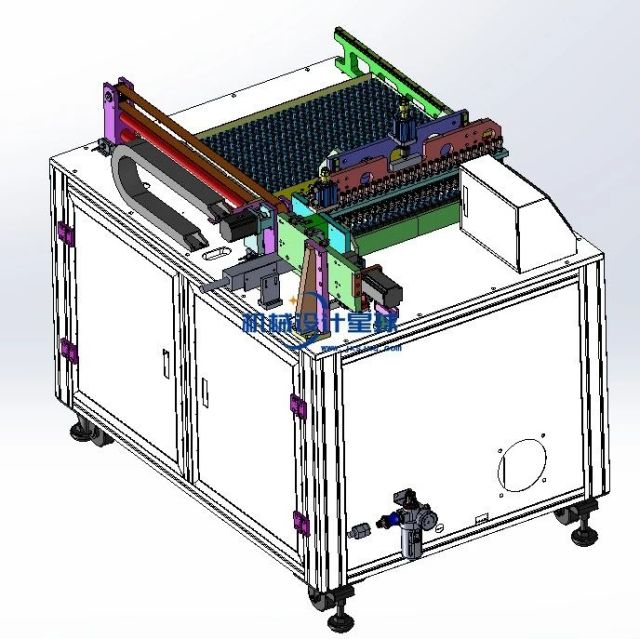 自动喷印设备 3D图纸 自动喷印机 喷印机 非标设备