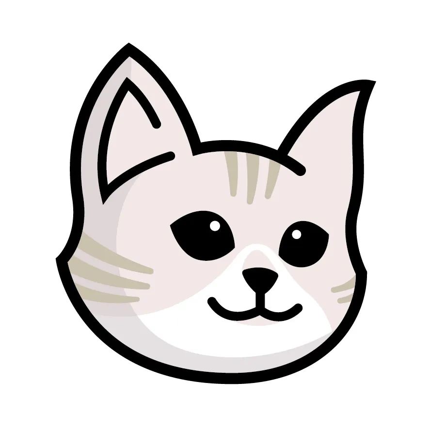 可爱的猫咪logo可以这么画很简单哦