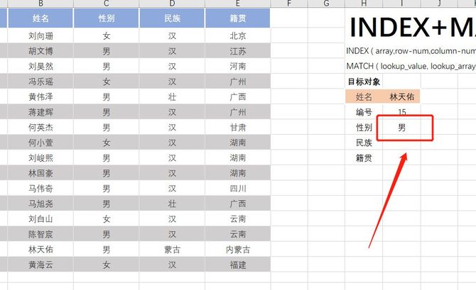 Excel高效应用, 【Excel函数教程】Index+Match函数组合应用详解