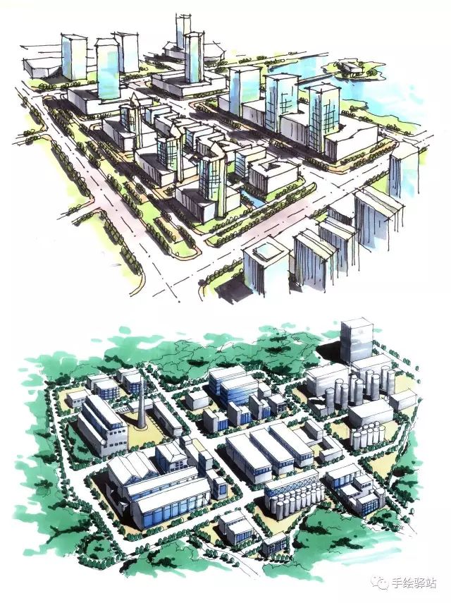 手繪鳥瞰圖訓練_建築手繪-商業新知