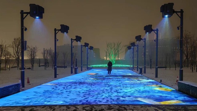 科视DPS 系列激光投影机以迷人的地面投影照亮洛阳中央公园